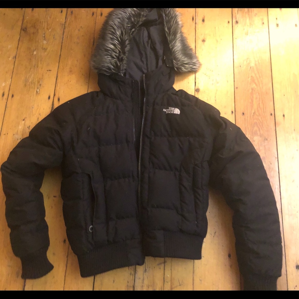Black North Face Down Jacket- Medium